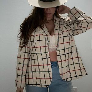 Trendy Plaid Blazer